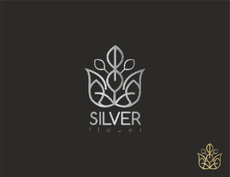 Projekt graficzny logo dla firmy online silver flower